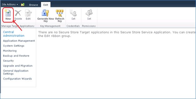 Target Application to store the user credentials